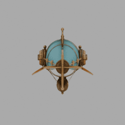 Steampunk Machine Fish Airship 017 free 3D model preview