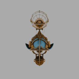 Steampunk Machine Fish Airship 023 free 3D model preview