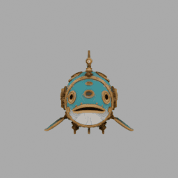 Steampunk Mecha Fish Submersible Somecolor 004 free 3D model preview