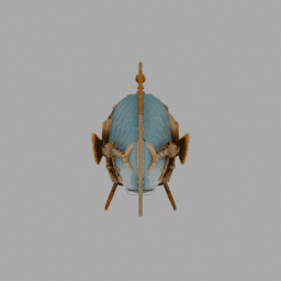 Steampunk Mecha Fish Submersible Somecolor 006 free 3D model preview