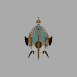 Steampunk Mecha Fish Submersible Somecolor 010 free 3D model preview