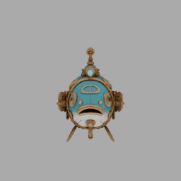 Steampunk Mecha Fish Submersible Somecolor 011 free 3D model preview