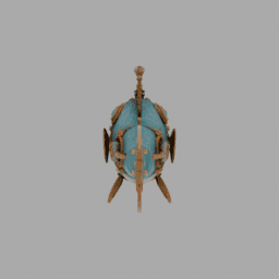 Steampunk Mecha Fish Submersible Somecolor 012 free 3D model preview